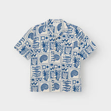 Cargar imagen en el visor de la galería, Camisa manga corta Ocean Azul
