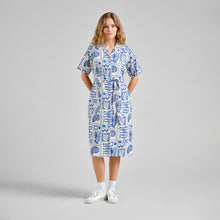 Cargar imagen en el visor de la galería, Vestido estampado ocean Azul
