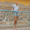 Shorts estampado ocean Azul