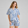 Camisa estampado Ocean  Azul
