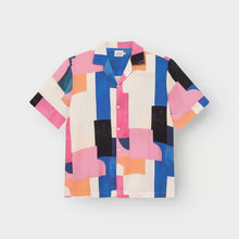 Cargar imagen en el visor de la galería, Camisa manga corta Abstract Block  Multicolor
