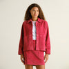 Chaqueta corta pana Roja