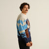 Jersey estampado hombre con pipa multicolor