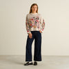 Jersey estampado flores Crema