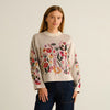 Jersey estampado flores Crema