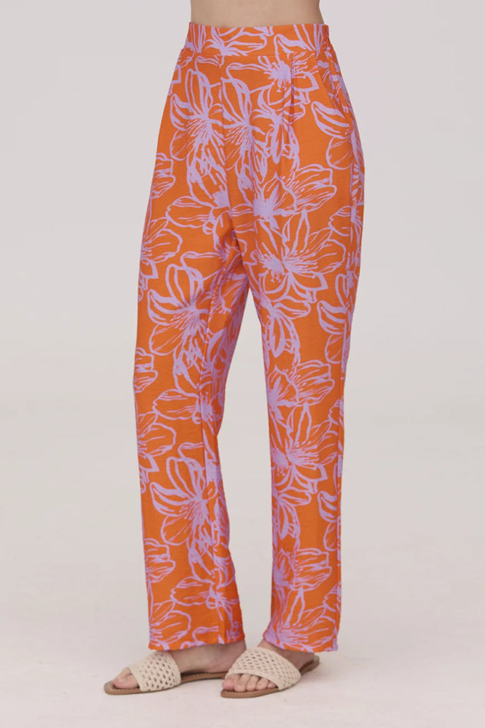 Pantalón pata recta NARANJA