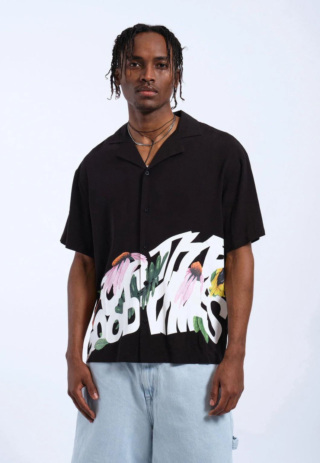 Camisa holgada NEGRO
