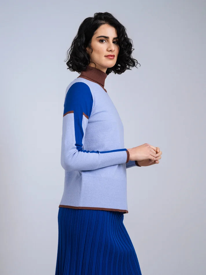 Jersey cuello alto AZUL