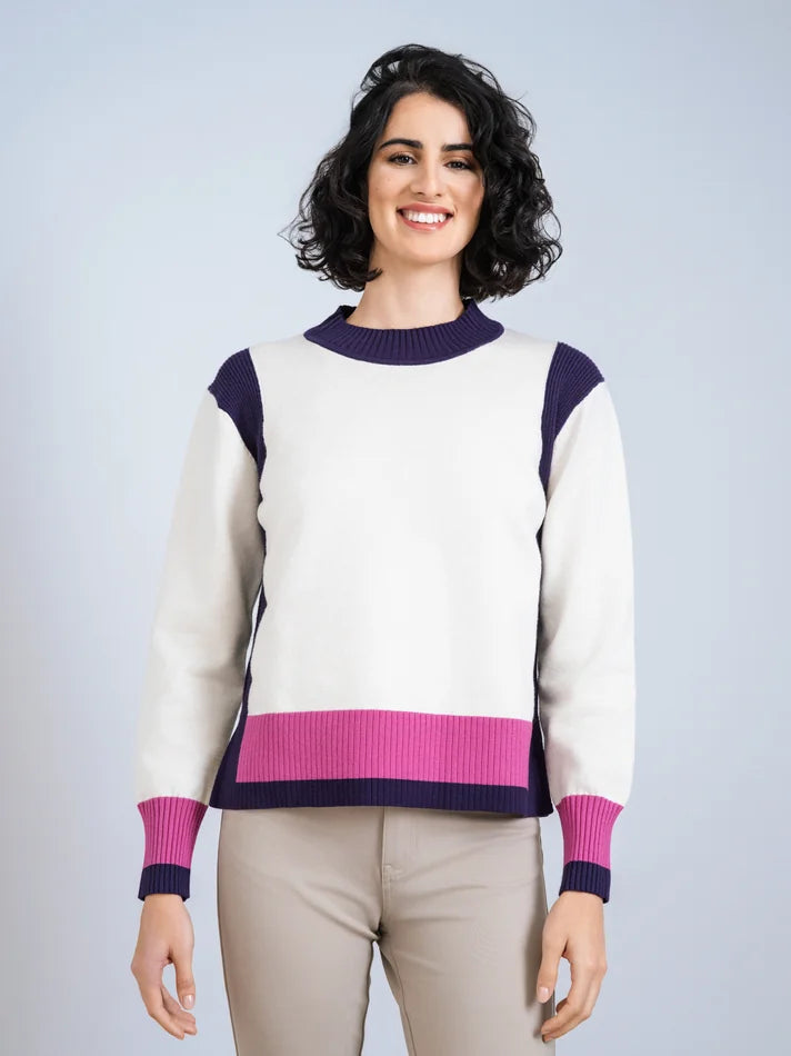 Jersey cuello barco BLANCO