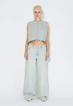 Load image into Gallery viewer, top-vaquero-mujer-denim-algodon-cremallera-espalda-arbol-shop
