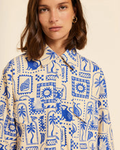 Cargar imagen en el visor de la galería, Sobrecamisa estampado Azul
