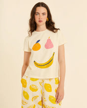 Cargar imagen en el visor de la galería, Camiseta con serigrafía fruits beige
