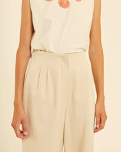 Load image into Gallery viewer, Pantalón Culote con cintura elástica Crema
