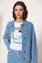 Load image into Gallery viewer, Chaqueta rayas finas Azul
