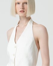Cargar imagen en el visor de la galería, Chaleco cuello halter BLANCO

