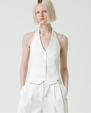 Cargar imagen en el visor de la galería, Chaleco cuello halter BLANCO
