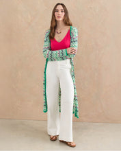 Load image into Gallery viewer, Cárdigan largo tricot VERDE
