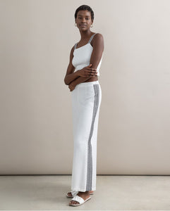Top crop con tirantes bordados BLANCO