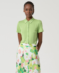 Falda midi satinada VERDE