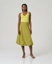 Load image into Gallery viewer, Falda globo algodón estampado Verde
