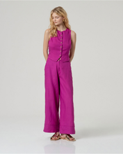 Cargar imagen en el visor de la galería, Pantalón amplio lino ligero Fucsia
