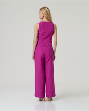 Cargar imagen en el visor de la galería, Pantalón amplio lino ligero Fucsia
