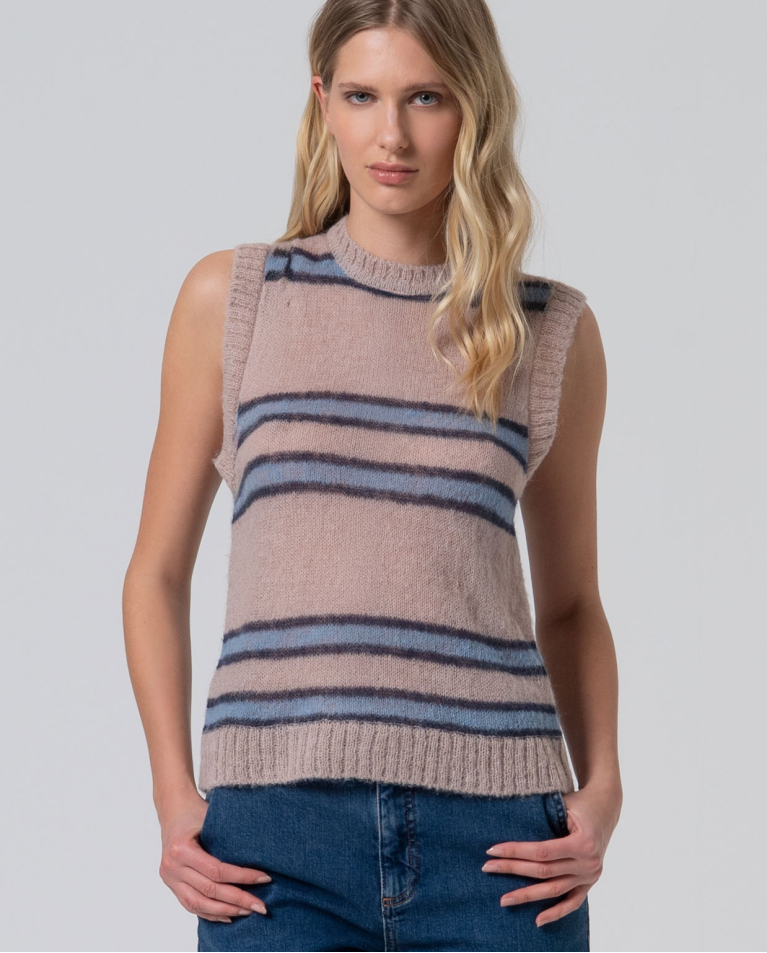 Chaleco de punto AZUL