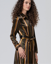 Cargar imagen en el visor de la galería, Vestido largo satinado VERDE
