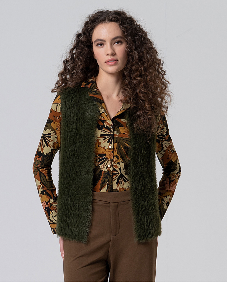 Chaleco de pelo VERDE