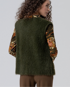 Chaleco de pelo VERDE