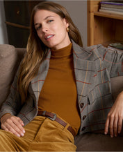 Cargar imagen en el visor de la galería, Blazer cropped de cuadros
