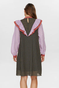 Vestido corto a cuadros ROSA