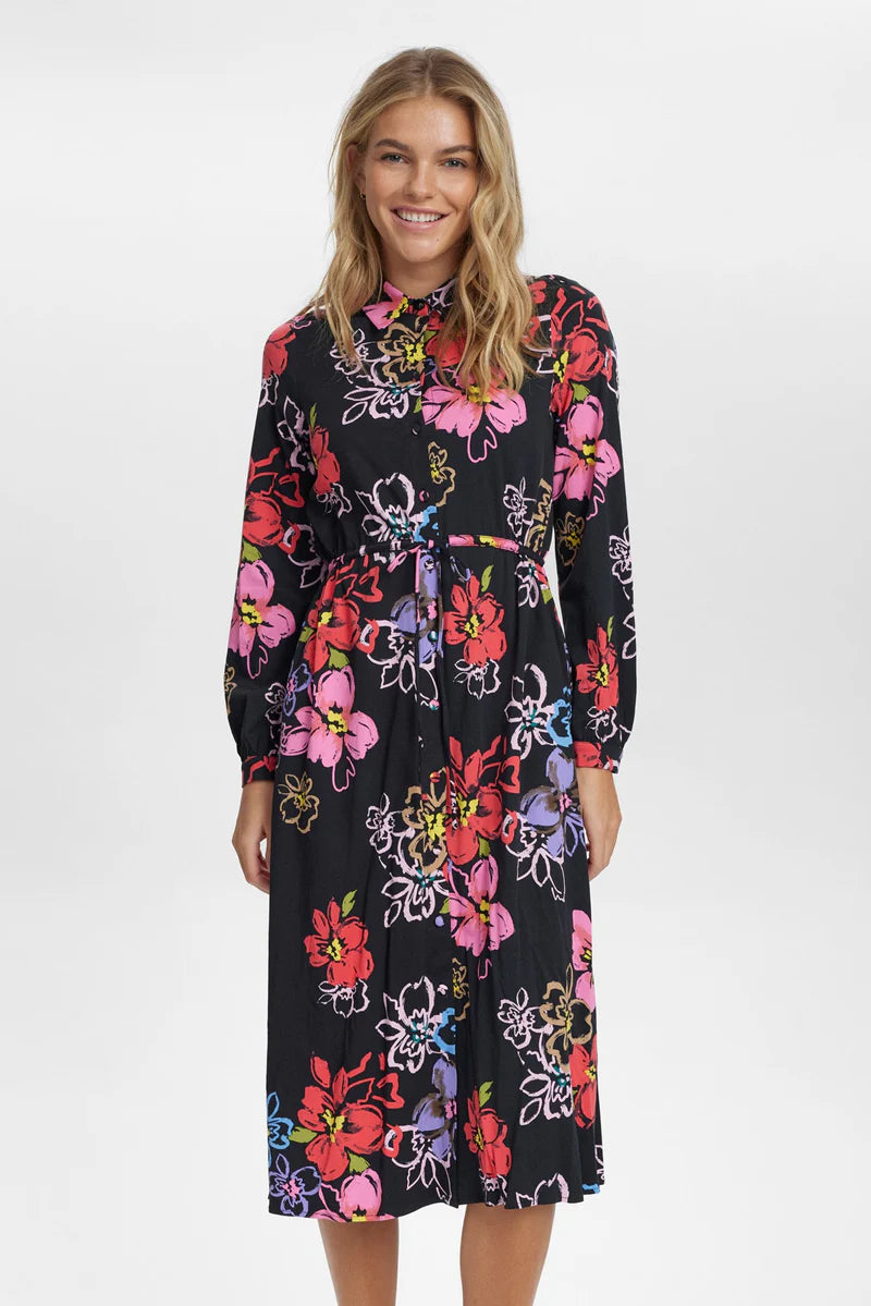 Vestido camisero NEGRO