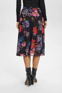 Falda midi NEGRO