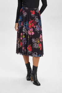 Falda midi NEGRO