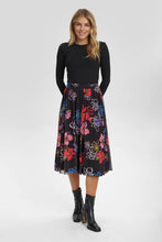Cargar imagen en el visor de la galería, Falda midi NEGRO
