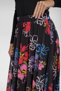 Falda midi NEGRO