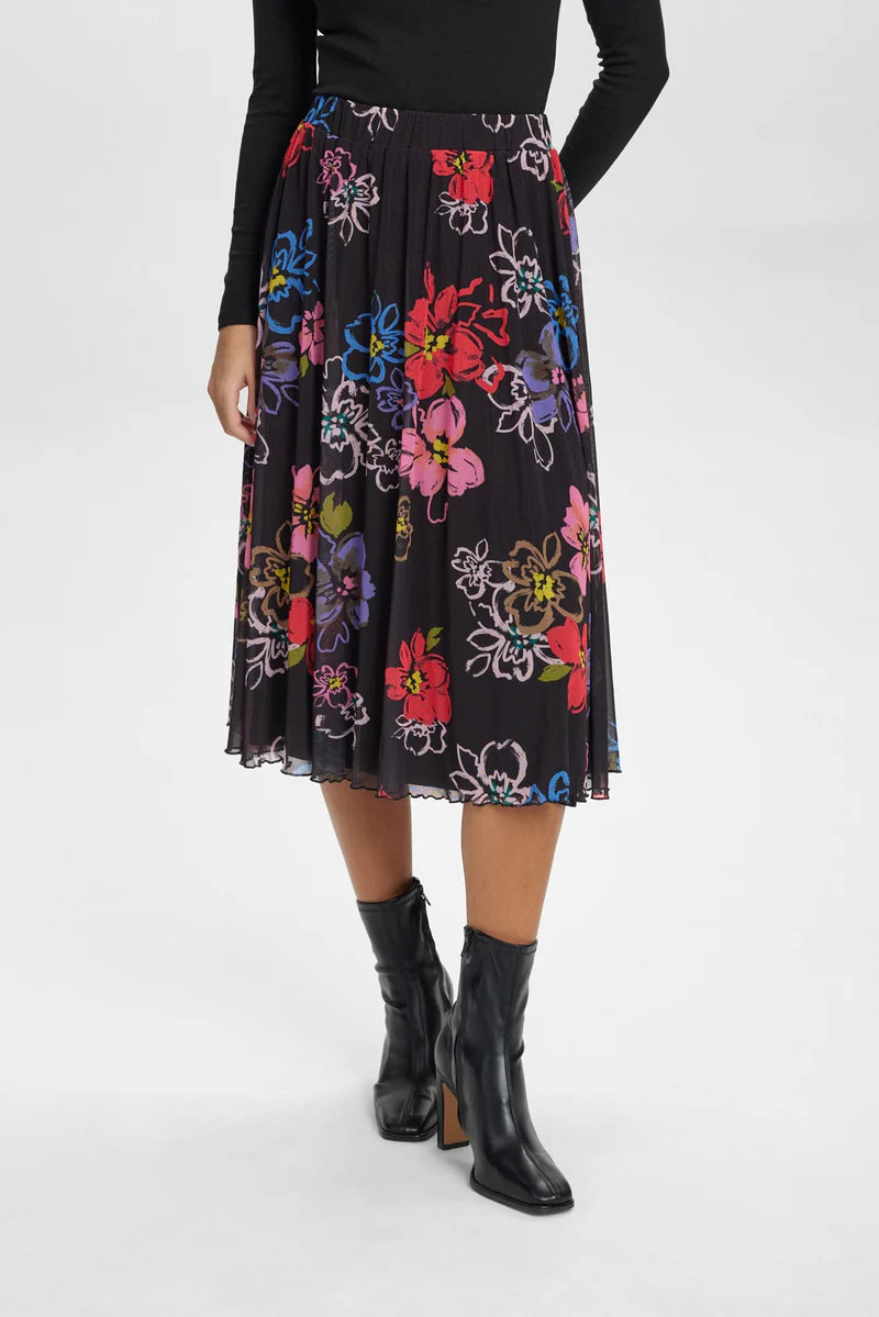 Falda midi NEGRO