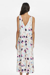 Vestido escote en V AZUL