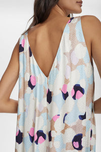 Vestido escote en V AZUL