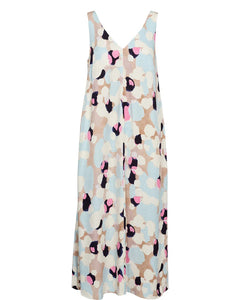 Vestido escote en V AZUL