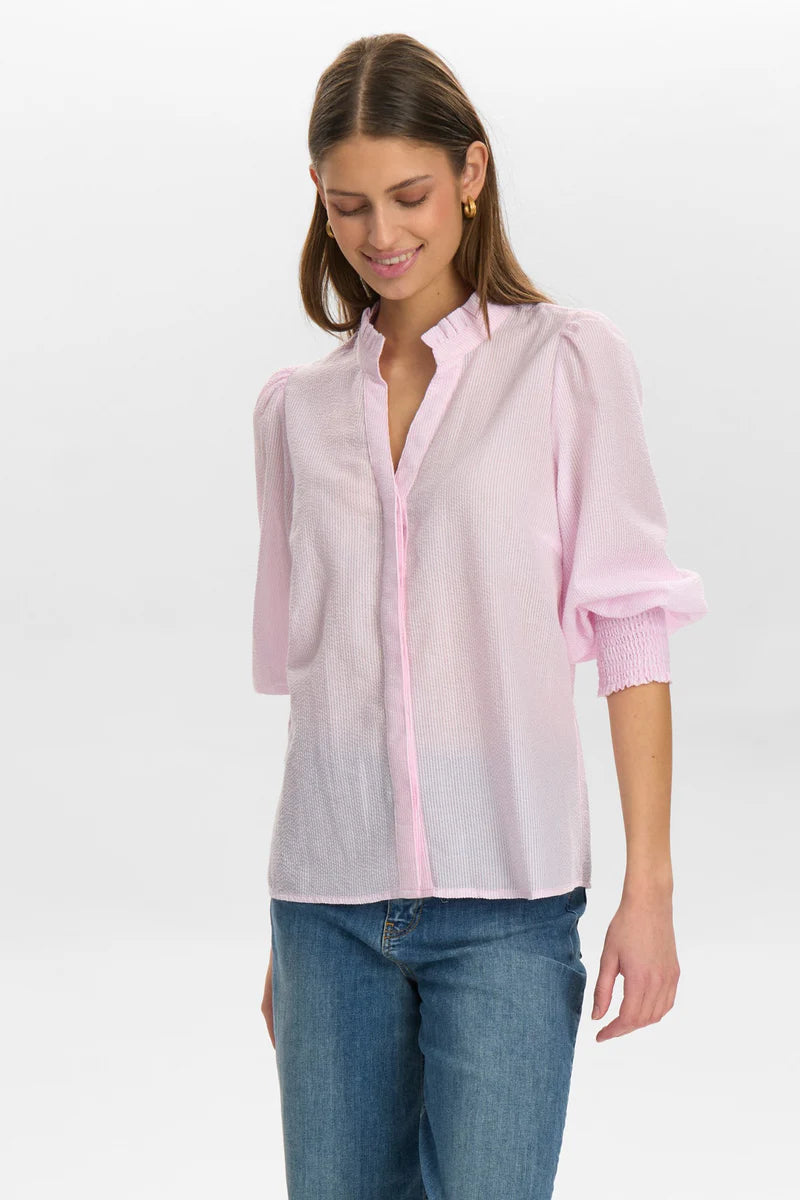 Camisa cuello mao ROSA