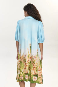 Vestido con estampado AZUL