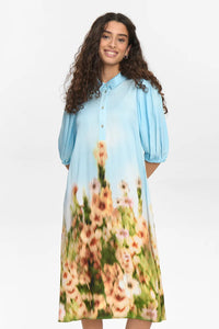 Vestido con estampado AZUL