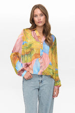 Cargar imagen en el visor de la galería, camisa-chifon-plisado-mujer-negro-transparencias-estilo-elegante-arbol-shop
