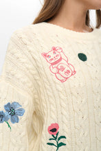 Cargar imagen en el visor de la galería, Jersey bordado BLANCO
