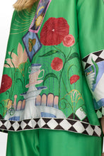 Cargar imagen en el visor de la galería, Camisa satinada Tarot Garden VERDE
