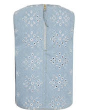 Load image into Gallery viewer, Top sin mangas blue denim
