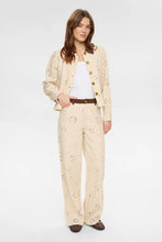 Cargar imagen en el visor de la galería, pantalon-wide-leg-mujer-bordado-calado-floral-blanco-roto-arbol-shop
