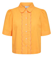 Cargar imagen en el visor de la galería, Camisa manga corta con detalles Naranja
